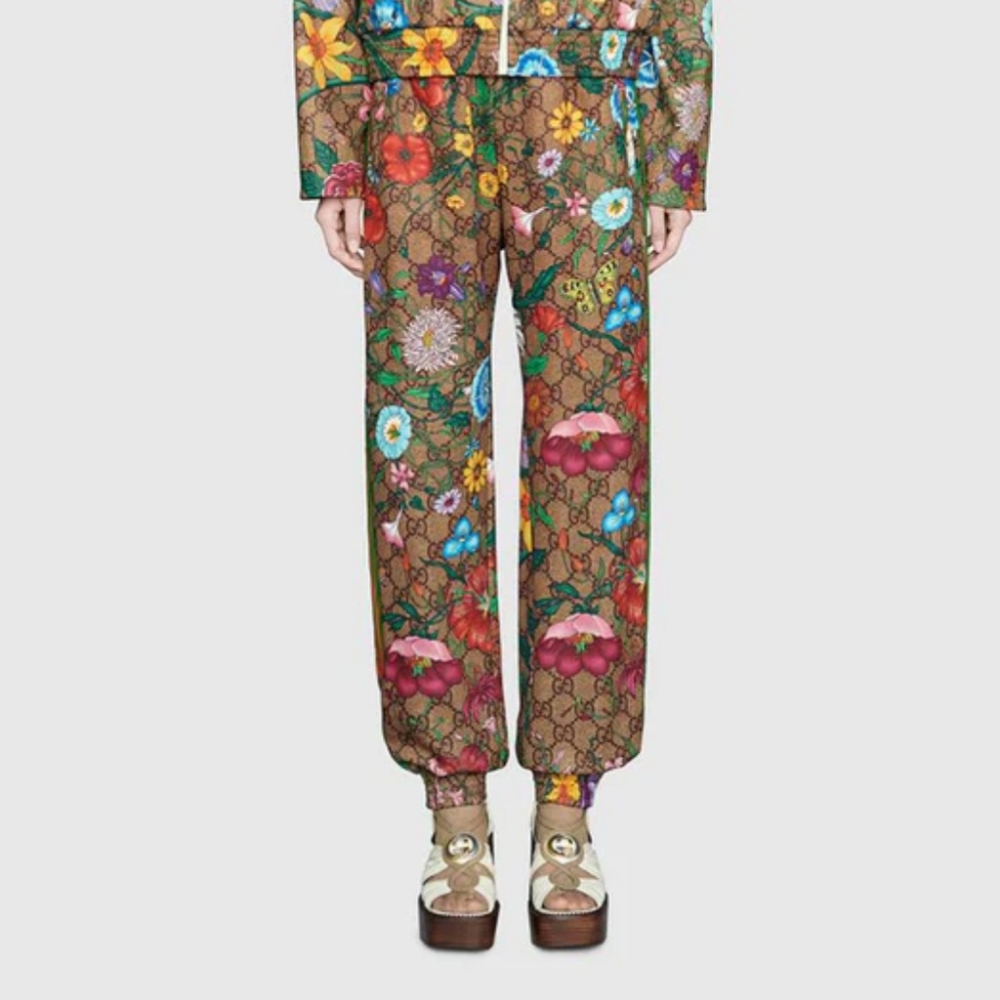 Flora GG Sulreme pattern track pants | Gucci